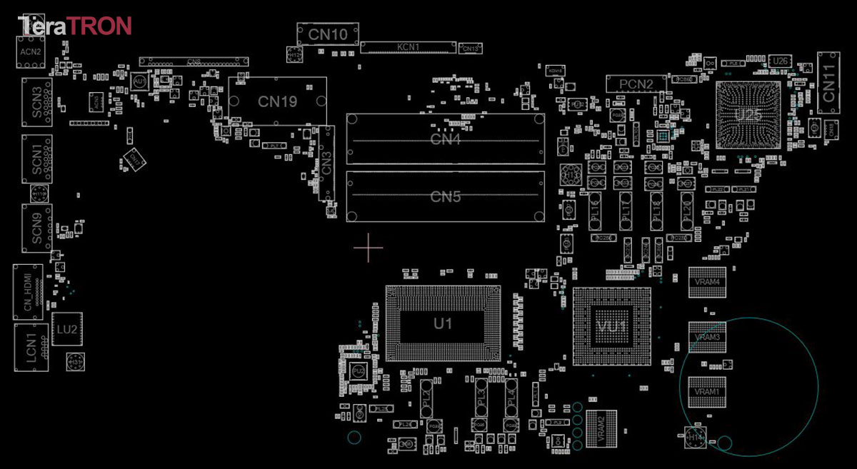 Sửa Laptop Asus TUF FX504G DABKLGMB8D0 TPHCM 2 Asus FX504G DABKLGMB8D0 REV D boardview bottom