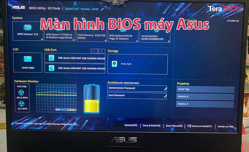 Bảng tra cứu phím tắt vào BIOS và Boot Option các dòng máy PC và Laptop 3 phím tắt vào bios asus