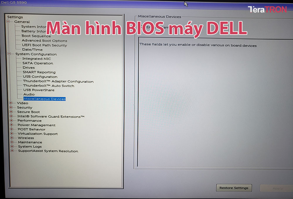 Bảng tra cứu phím tắt vào BIOS và Boot Option các dòng máy PC và Laptop 2 phím tắt vào bios dell