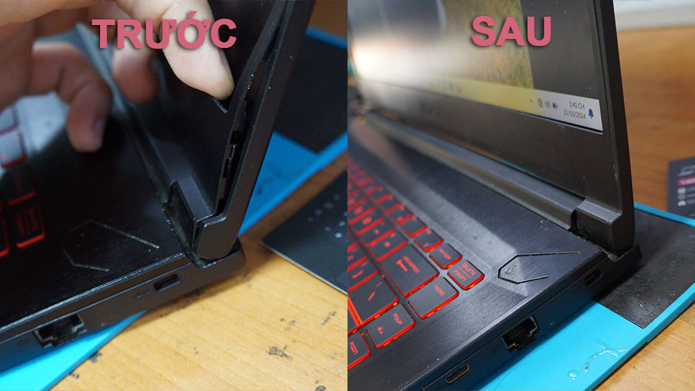 Sửa bản lề Laptop bị bung gãy TPHCM 20 Sửa bản lề Laptop MSI GF63 Thin 10SC