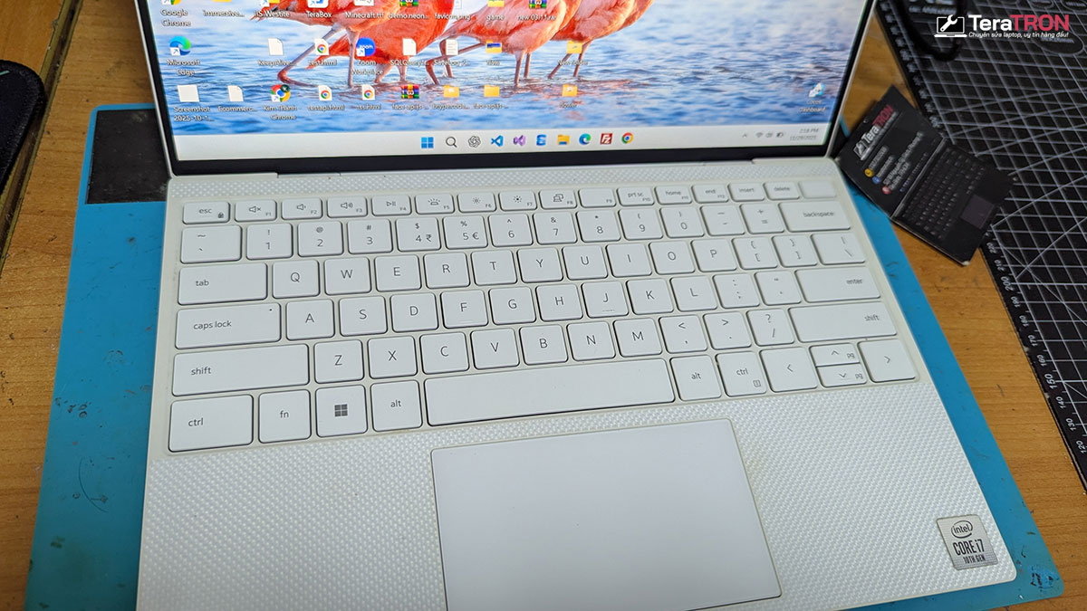Thay bàn phím laptop Dell XPS 13 9300 trắng 1 Thay bàn phím laptop Dell XPS 13 9300 trắng uy tín hcm tphcm